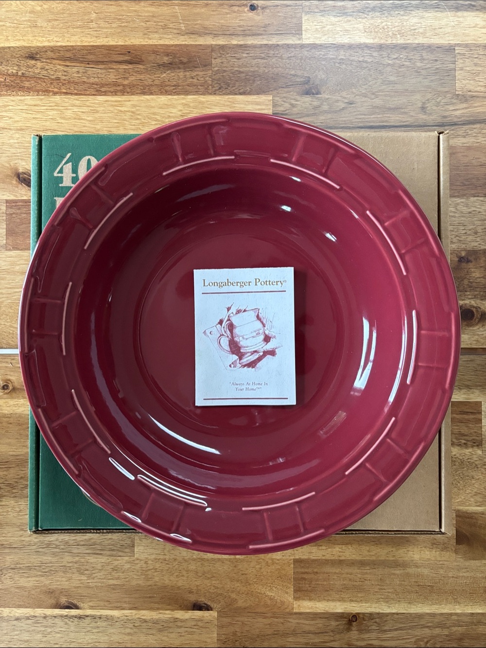 Longaberger 40 oz. Pasta Bowl NIB Paprika